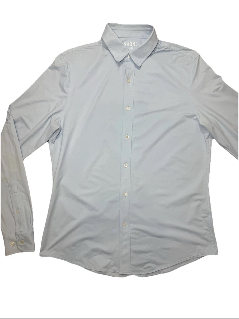 Rhone Commuter Slim Fit Performance Button Up Shirt Men’s Sz Med Business Blue